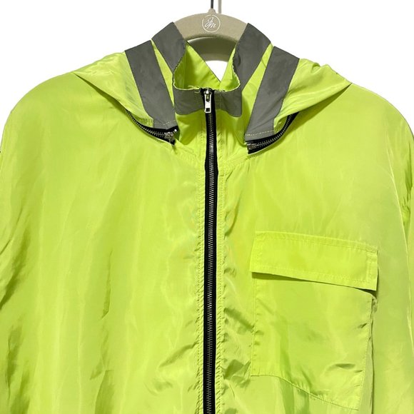 Neon Wind Jacket Sports Yoga Convertible Rain Jacket - Size M - Picture 2 of 7